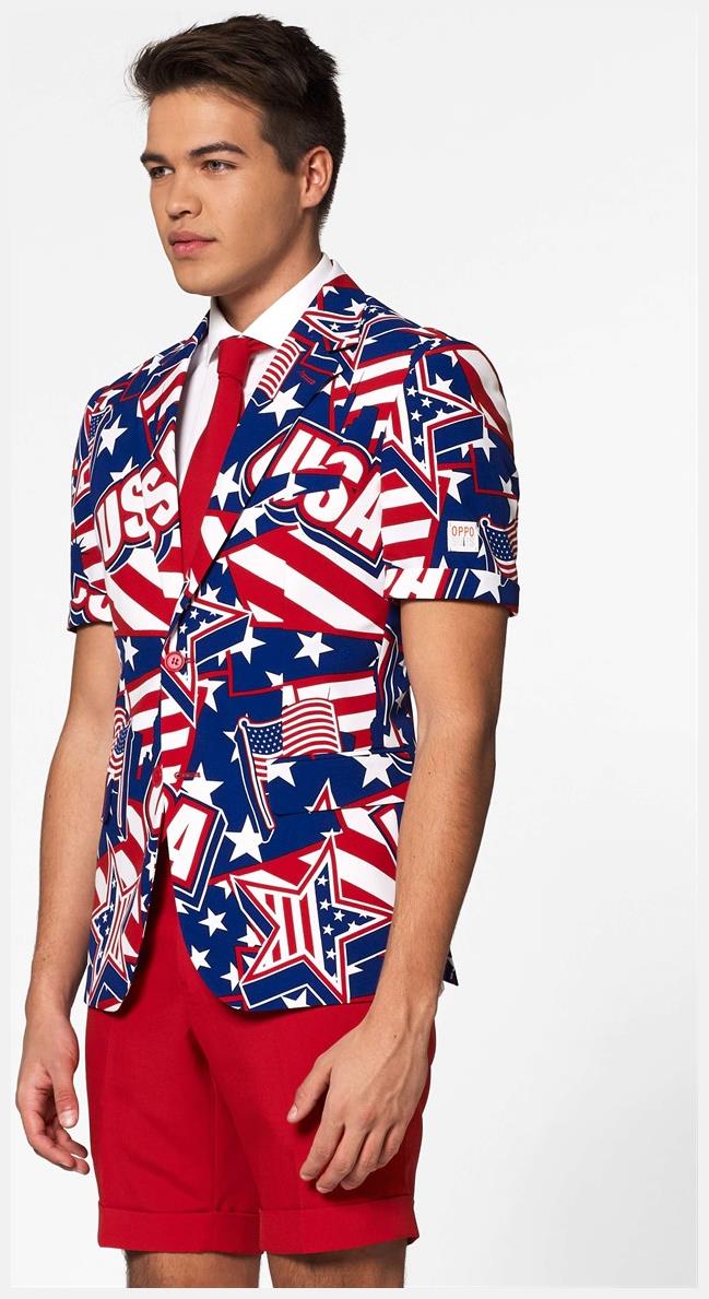 OppoSuits Men's Summer Suits SUMMER Mighty 'Murica