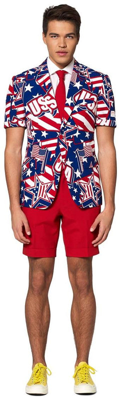 OppoSuits Men's Summer Suits SUMMER Mighty 'Murica