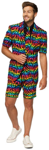 OppoSuits Men's Colorful Summer Suit for Festivals Pride Events and Poolside Parties