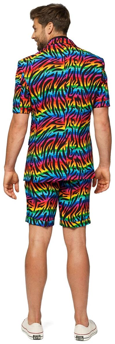 OppoSuits Men's Colorful Summer Suit for Festivals Pride Events and Poolside Parties