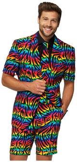 OppoSuits Men's Colorful Summer Suit for Festivals Pride Events and Poolside Parties
