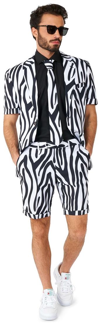 Stylish OppoSuits Men's Summer Suit Zazzy Zebra for Casual Summer Parties and Spring Events