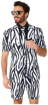 Stylish OppoSuits Men's Summer Suit Zazzy Zebra for Casual Summer Parties and Spring Events