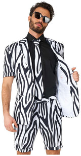 Stylish OppoSuits Men's Summer Suit Zazzy Zebra for Casual Summer Parties and Spring Events