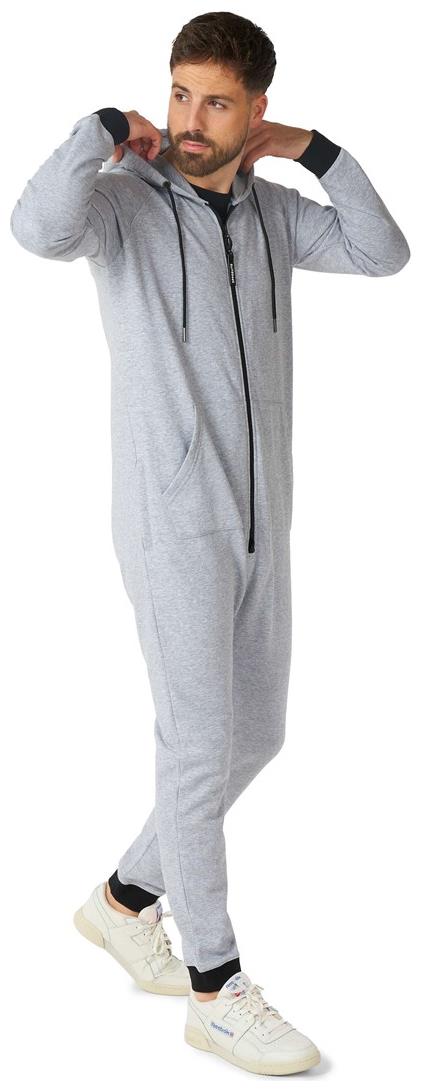 Stylish OppoSuits Gentle Grey Onesie for Cozy Nights and Casual Fun
