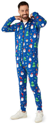 Festive OppoSuits Men's Onesies for Christmas Parties Cozy Family Gatherings and Holiday Movie Nights