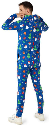 OppoSuits Men's Onesies Festivity Blue