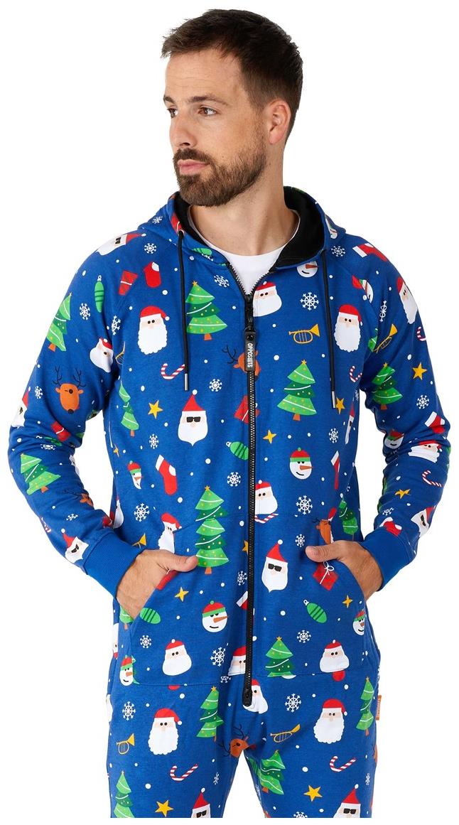 Festive OppoSuits Men's Onesies for Christmas Parties Cozy Family Gatherings and Holiday Movie Nights