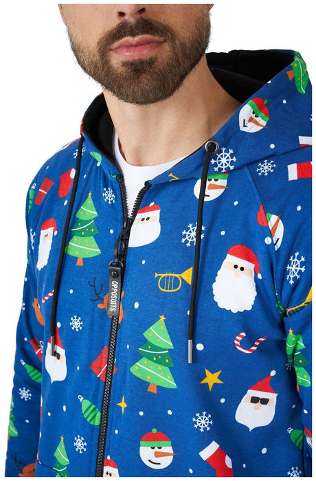 Festive OppoSuits Men's Onesies for Christmas Parties Cozy Family Gatherings and Holiday Movie Nights