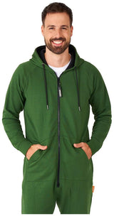 Cozy OppoSuits Men's Glorious Green Onesies for Relaxation Family Nights and Holiday Fun