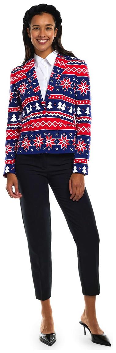 Stylish OppoSuits Women's Nordic Noelle Blazer for Holiday Parties and Festive Celebrations