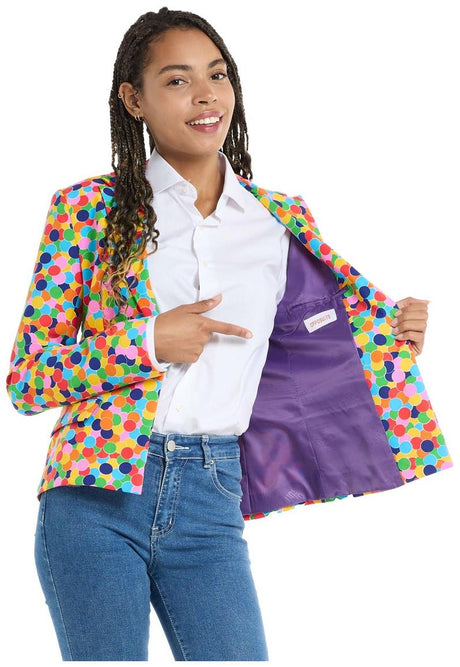 OppoSuits Women's Confetteroni Blazers for Fun Parties and Colorful Events