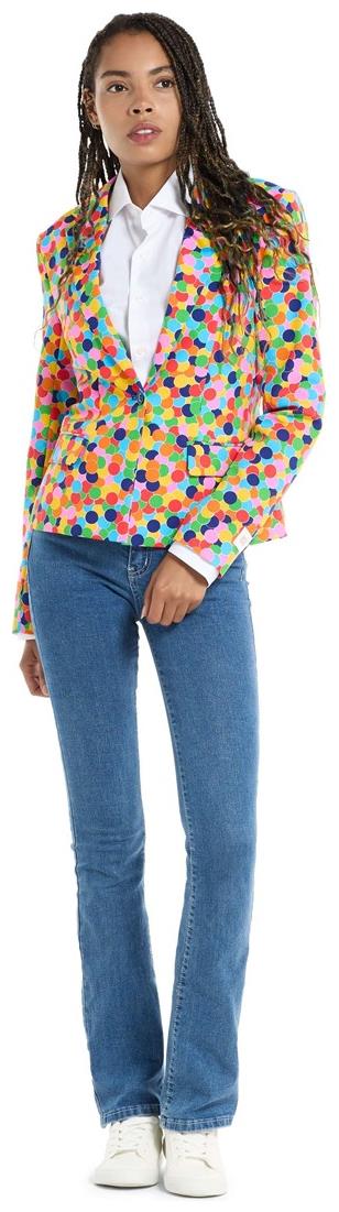 OppoSuits Women's Confetteroni Blazers for Fun Parties and Colorful Events