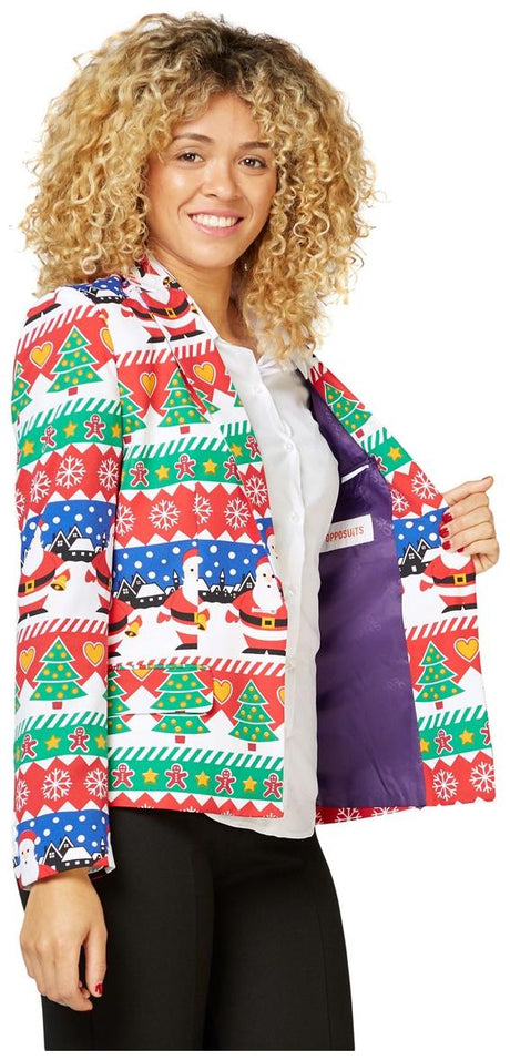 OppoSuits Snazzy Santa Blazer for Holiday Parties and Festive Events