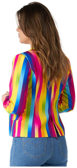 Colorful OppoSuits Women's Blazers Rainbow Glaze for Festive Parties Weddings and Fun Celebrations