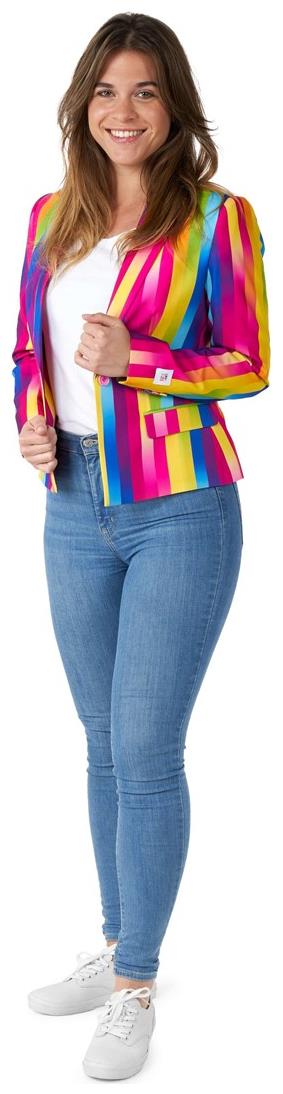 Colorful OppoSuits Women's Blazers Rainbow Glaze for Festive Parties Weddings and Fun Celebrations