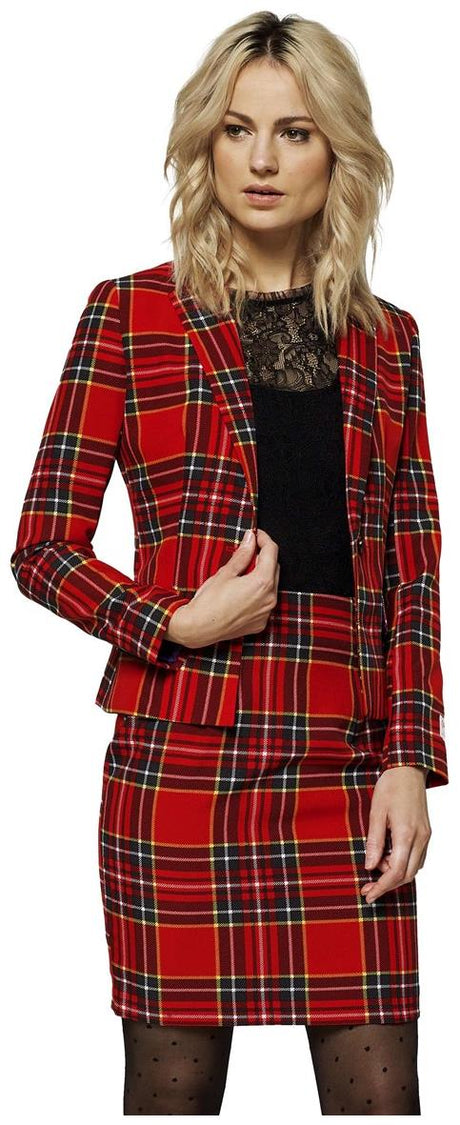 Stylish OppoSuits Women's Lumberjackie Suit for Holiday Celebrations and Office Wear