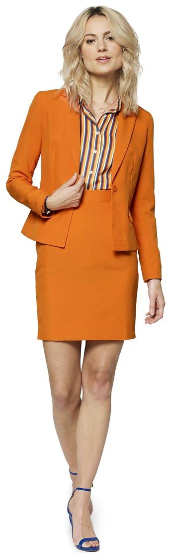 Stylish OppoSuits Foxy Orange Suit for Women Perfect for Holiday Events Parties and Festive Celebrations