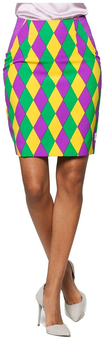 OppoSuits Women's Harlequeen Suit for Mardi Gras Parties and Festive Celebrations