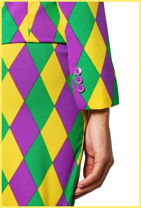 OppoSuits Women's Harlequeen Suit for Mardi Gras Parties and Festive Celebrations