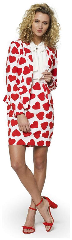 Elegant OppoSuits Women's Queen of Hearts Costume for Halloween Themed Events and Costume Parties