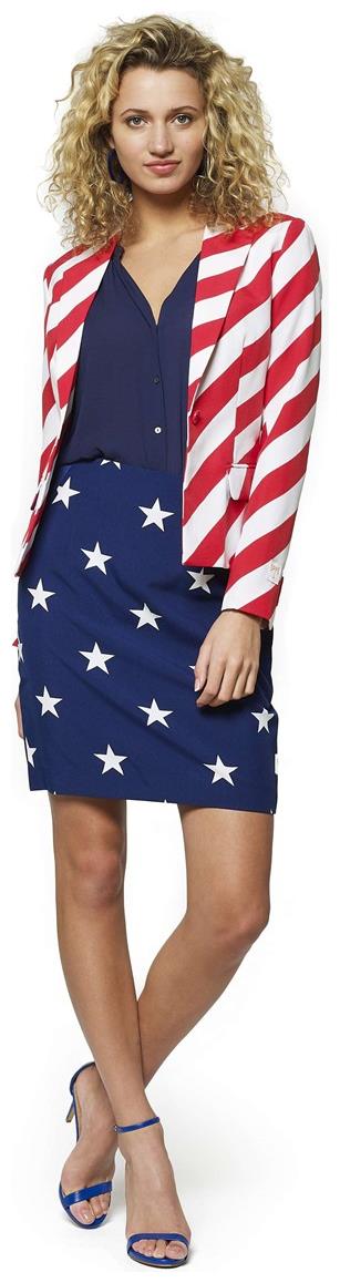 Stylish OppoSuits Women's American Suit for Holidays Parties Patriotic Events and Cosplay