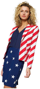 Stylish OppoSuits Women's American Suit for Holidays Parties Patriotic Events and Cosplay