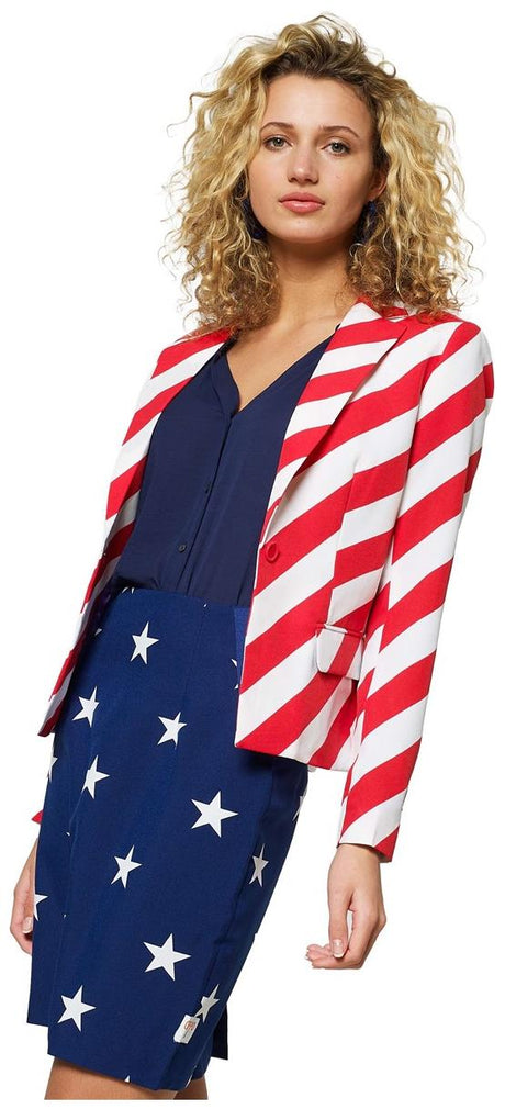 Stylish OppoSuits Women's American Suit for Holidays Parties Patriotic Events and Cosplay