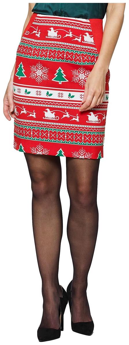 Stylish OppoSuits Women's Red Christmas Suit for Holiday Parties Festivities and Family Gatherings