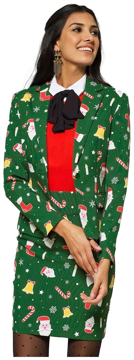 Festive OppoSuits Women's Santababe Suit for Holiday Parties and Christmas Celebrations