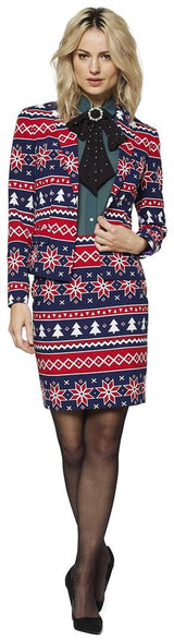 OppoSuits Women's Nordic Noelle Suit for Christmas Parties Holiday Events and Festive Gatherings