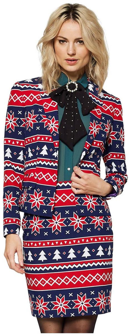 OppoSuits Women's Nordic Noelle Suit for Christmas Parties Holiday Events and Festive Gatherings