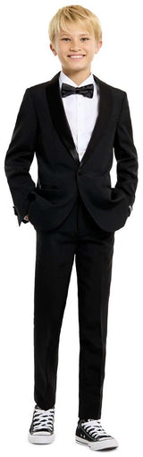 OppoSuits Teen Boys Jet Set Black Tuxedo for Special Occasions and Family Celebrations