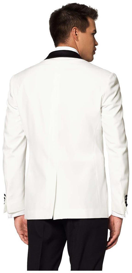 Elegant OppoSuits Men's Pearly White Tuxedo for Formal Events and Black Tie Occasions