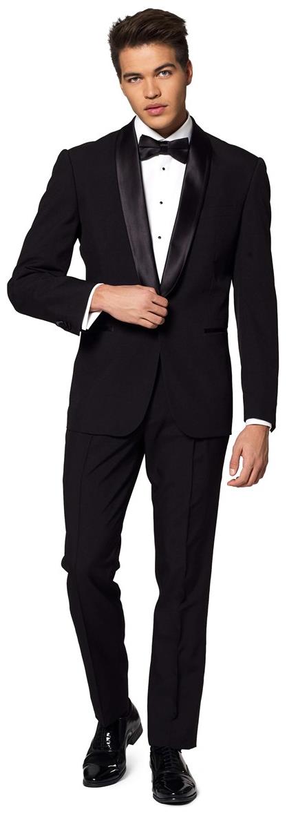 Elegant OppoSuits Men's Tuxedo Jet Set Black for Weddings Proms Formal Events and Black-Tie Gatherings