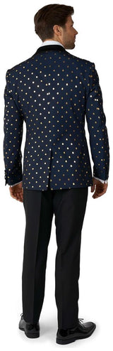 Stylish OppoSuits Goldy Dots Tuxedo for Formal Events Parties and Holiday Celebrations