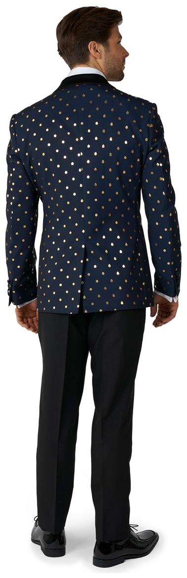 Stylish OppoSuits Goldy Dots Tuxedo for Formal Events Parties and Holiday Celebrations
