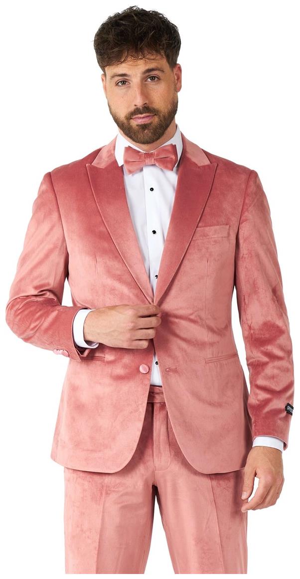 OppoSuits Men's Tuxedos Vintage Pink Velvet