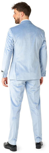 Stylish OppoSuits Vintage Blue Velvet Tuxedo for Elegant Events and Formal Occasions