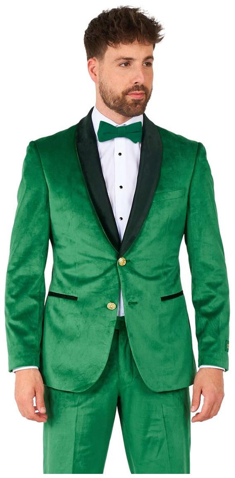 Vibrant OppoSuits Men's Velvet Tuxedo for Formal Events Parties and Stylish Gatherings