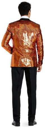 Stylish OppoSuits Men's Splendid Sequins Tuxedo for Parties Weddings and Formal Events