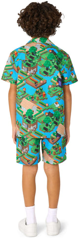 OppoSuits Boys' Summer Sets BOYS MinecraftT - Overworld