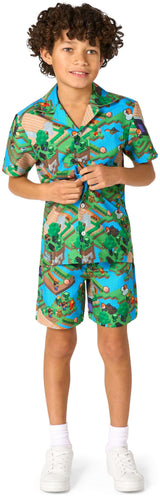 OppoSuits Boys' Summer Sets BOYS MinecraftT - Overworld