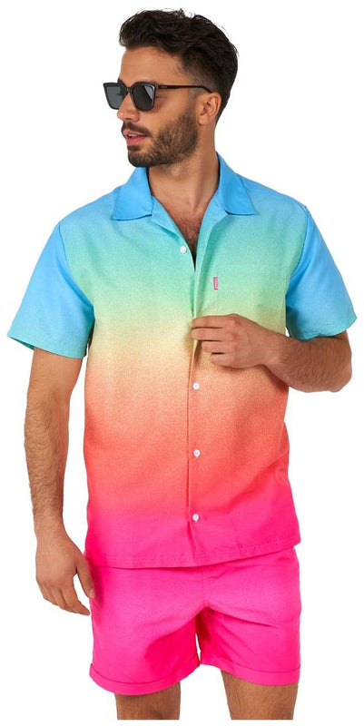 Vivid OppoSuits Men's Summer Sets Funky Fade for Festivals Pride Events Beach and Pool Parties