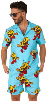 Fun OppoSuits Men's Pac-Man Waka-Waka Summer Set for Pool Parties Beach Days and Casual Summer Events