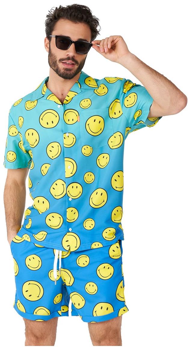 Trendy OppoSuits Men's Smiley Summer Fade Set for Beach Parties Weddings and Fun Events
