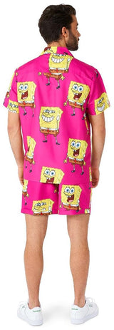 OppoSuits Men's Summer Sets SpongeBobT Pink