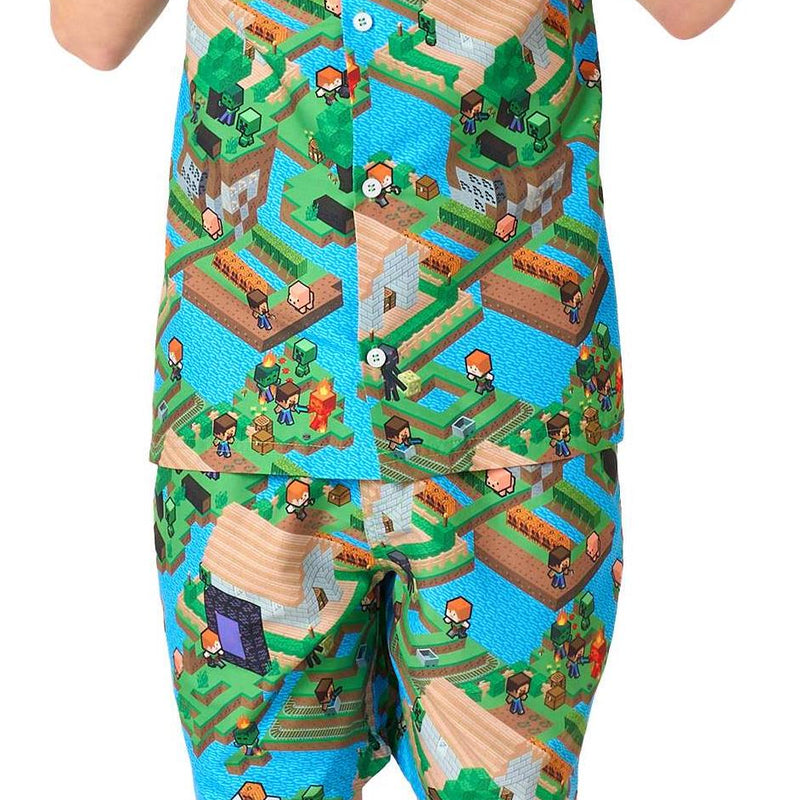 OppoSuits Minecraft Overworld Set for Teen Boys for Summer Beach Pool Fun