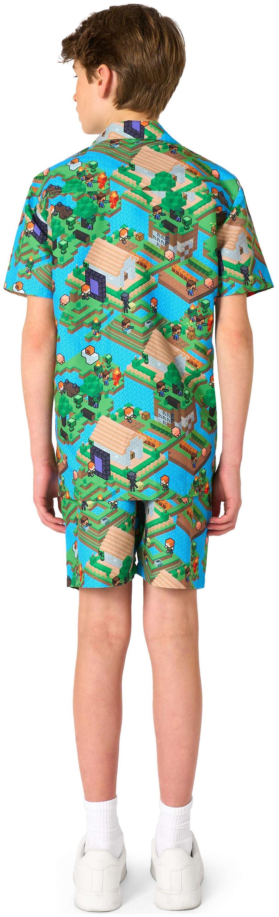 OppoSuits Teen Boys' Summer Sets TEEN BOYS MinecraftT - Overworld