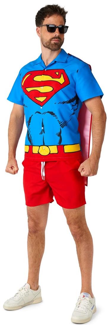 Superman Costume Set for Men for Halloween Beach Parties and Dress Up Events